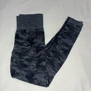 Gymshark Camo Seamless Leggings Black/Grey Size Small